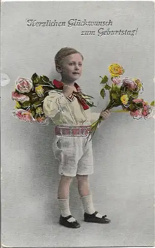 AK Herzlichen Glückwunsch zum Geburtstag! ca. 1916, Postkarte. Geburstagskarte