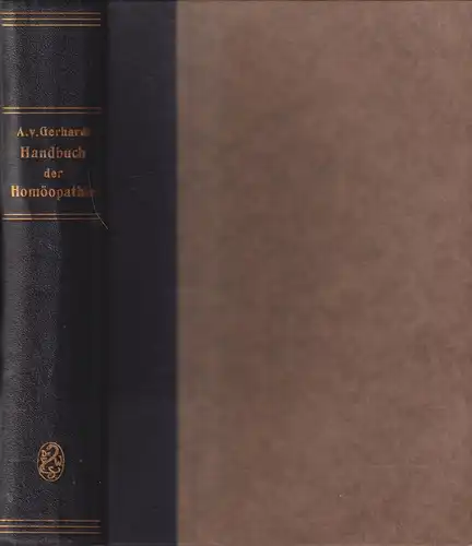 Buch: Handbuch der Homöopathie, Adolph von Gerhardt, 1921, Willmar Schwabe