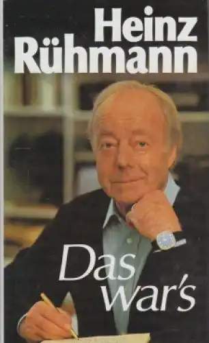 Buch: Das war's, Rühmann, Heinz. 1982, Verlag Ullstein, Erinnerungen