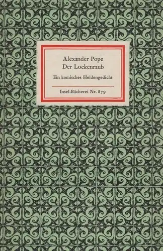 Insel-Bücherei 879, Der Lockenraub, Pope, Alexander. 1968, Insel-Verlag 4490