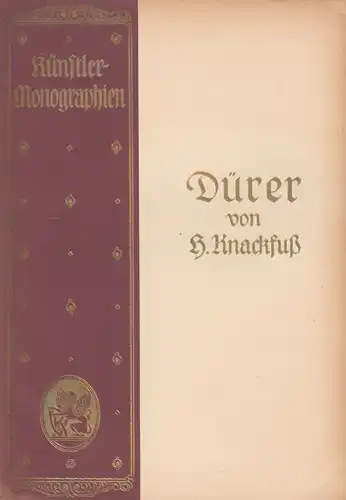 Buch: Dürer, Knackfuß, H. Künstler-Monographien, 1921, Verlag Velhagen & Klasing