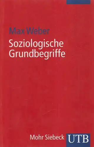 Buch: Soziologische Grundbegriffe, Weber, Max, 1984, Mohr Siebeck