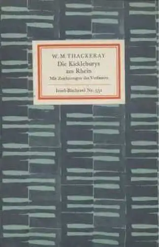 Insel-Bücherei 551, Die Kickleburys am Rhein, Thackeray, W. M. 1965