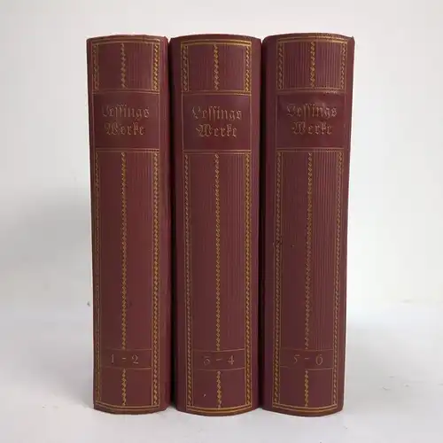 Buch: Gotthold Ephraim Lessings Werke, Auswahl, 6 Teile in 3 Bänden, Bong & Co.