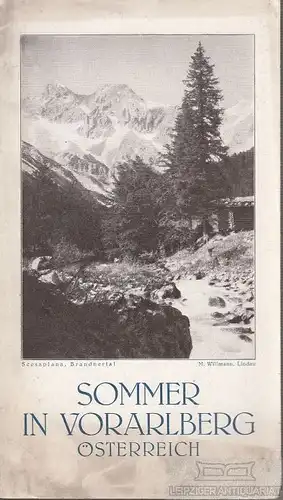 Buch: Sommer in Vorarlberg, Österreich. 1926, Druck: Buchdruckerei Bregenz