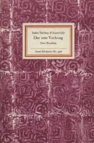 Insel-Bücherei 576, Der rote Vorhang, Barbey d'Aurevilly, Jules. 1975