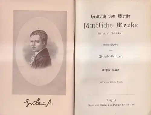 Buch: Heinrich von Kleists Sämtliche Werke in zwei Bänden, Reclam, 2 Bände in 1