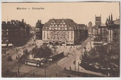 AK München - Karlsplatz, 1922, Ottmar Zieher, ungelaufen, gebraucht gut