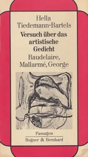 Buch: Versuch über das artistische Gedicht, Tiedemann-Bartels, Hella, 1971