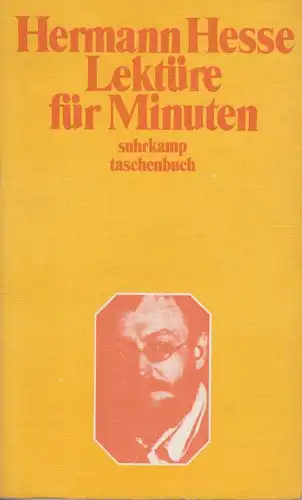 Buch: Lektüre für Minuten , Hesse, Hermann, 1971, Suhrkamp Taschenbuch