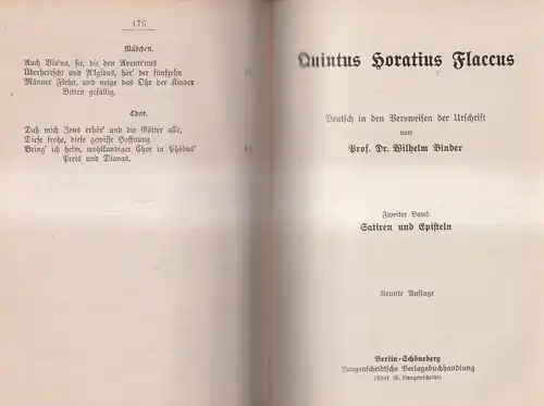 Buch: Catull, Horaz, Ausgewählte Gedichte; Oden und Epoden; Satiren und Episteln