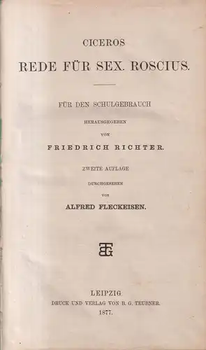 Buch: Ciceros Rede für Sex. Roscius / T. Annius Milo / Catilinarische Reden