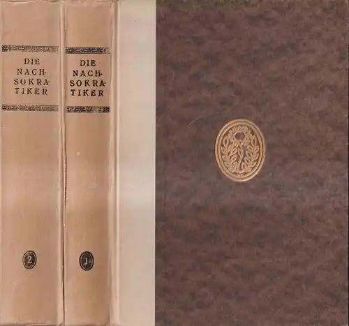 Buch: Die Nachsokratiker 1+2, Nestle, Wilhelm. 2 Bände, 1923, Eugen Diederichs