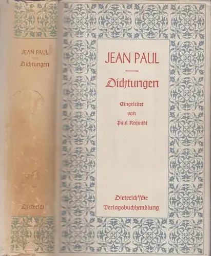 Sammlung Dieterich 65, Dichtungen, Jean Paul. 1940, gebraucht, gut