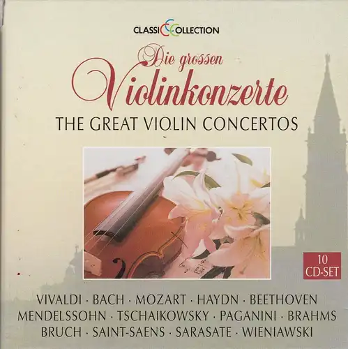CD-Box: Die großen Violinkonzerte. 10 CDs