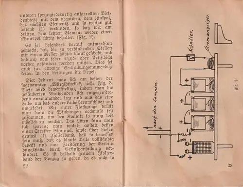 Heft: Elektrische Kleinbeleuchtung, Friedrich Ewers, 1914, Miniatur-Bibliothek