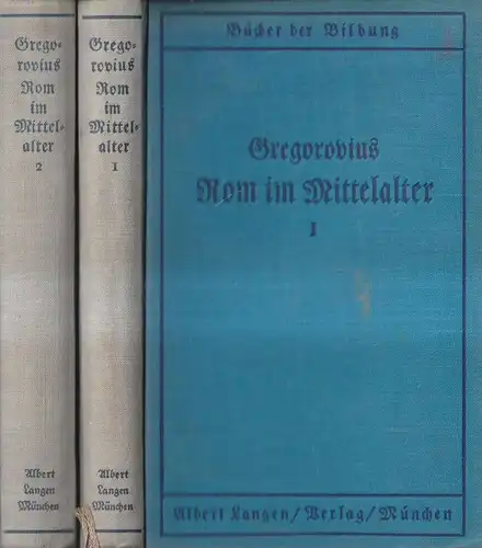 Buch: Rom im Mittelalter, Ferdinand Gregorovius, Albert Langen Verlag, 2 Bände