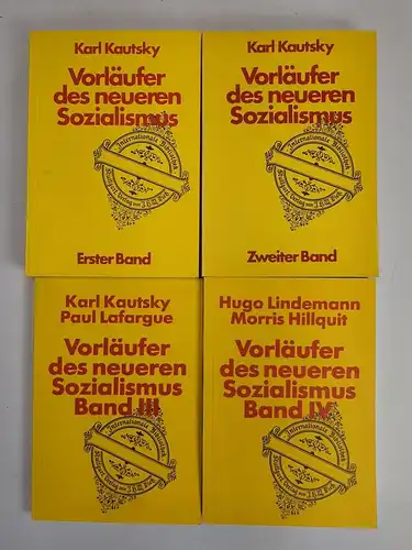 Buch: Vorläufer des neueren Sozialismus I-IV, Dietz, 4 Bände, gebraucht, gut
