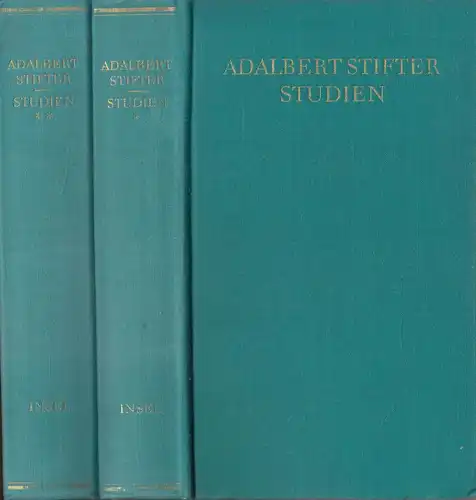 Buch: Studien, Stifter, Adalbert. 2 Bände, 1968, Insel Verlag, gebraucht, gut