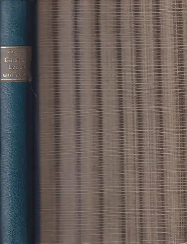 Buch: Carstens, Leben und Werk, R. L. Fernow, 1867, Carl Rümpler Verlag