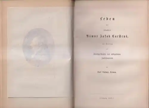 Buch: Carstens, Leben und Werk, R. L. Fernow, 1867, Carl Rümpler Verlag