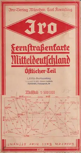 Landkarte: Jro Fernstraßenkarte Mitteldeutschland-Öffentlicher Teil, C. Kremling