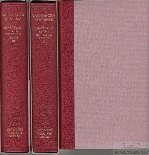 Buch: Denkwürdigkeiten des eigenen Lebens I-III, Varnhagen von Ense, Karl August