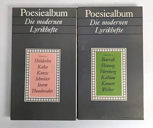 10 Hefte: Poesiealbum - Die modernen Lyrikhefte, Folge 1+2, Neues Leben, 1967 ff