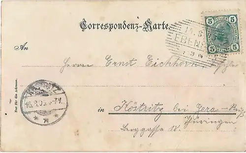 AK Ebensee. ca. 1905, Postkarte. Ca. 1905, gebraucht, gut