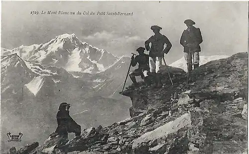 AK Le ont Blanc vu du Col du Petit Saint-Bernard. ca. 1906, Postkarte. Ca. 1906