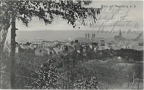 AK Blick auf Naumburg a. S. ca. 1916, Postkarte. Ca. 1916, Verlag G. Friedrich