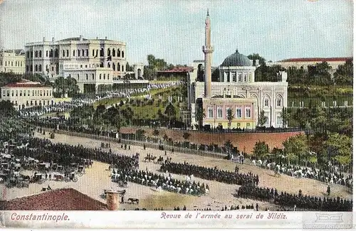 AK Constantinople. Revue de l armee au serai de Yildiz. ca. 1915, Postkarte