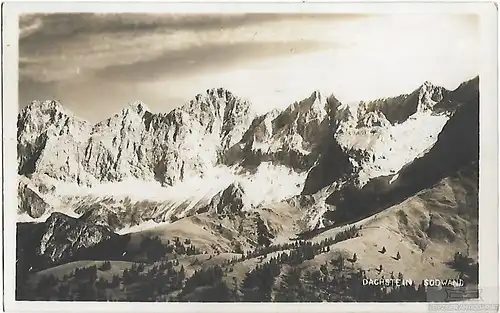 AK Dachstein Südwand. ca. 1925, Postkarte. Ca. 1925, gebraucht, gut