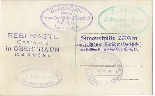 AK Dachstein Südwand. ca. 1925, Postkarte. Ca. 1925, gebraucht, gut