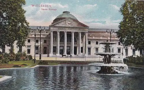 AK Wiesbaden. Neues Kurhaus. ca. 1908, Postkarte. Serien Nr, ca. 1908