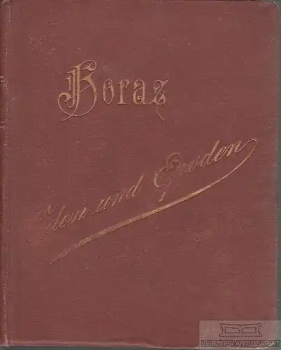 Buch: Oden und Epoden, Horaz, A. Hofmann & Comp, gebraucht, gut