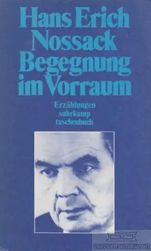 Buch: Begegnung im Vorraum, Nossack, Hans Erich. Suhrkamp taschenbuch, st, 1985