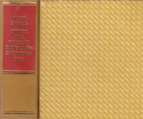 Buch: Kritik des Gothaer Programmentwurfs 1875, Marx, Karl / Engels, Friedrich