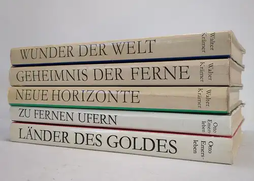 5 Bücher Entdeckungen, W. Krämer, O. Emersleben, Urania, Horizonte, Geheimnis...