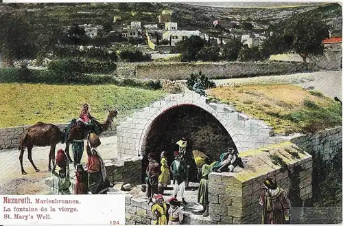 AK Nazareth. Marienenbrunnen. ca. 1922, Postkarte. Ca. 1922, gebraucht, gut