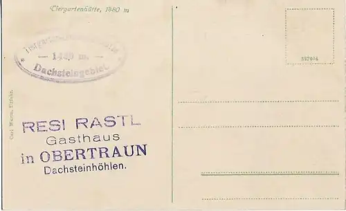 AK Tiergartenhütte. ca. 1906, Postkarte. Ca. 1906, Verlag Carl Wurm