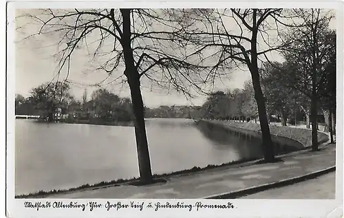 AK Skatstadt Altenburg. Thür. Großer Teich u. Hindenburg Promenade... Postkarte