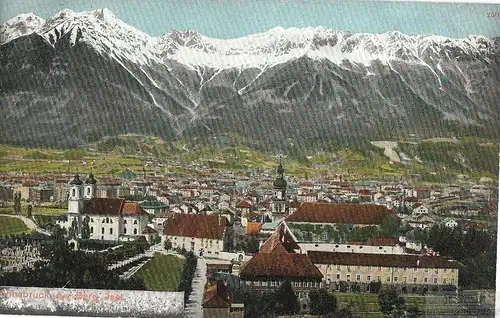AK Innsbruck vom Berg Jsel. ca. 1906, Postkarte. Ca. 1906, Verlag Robert Warger