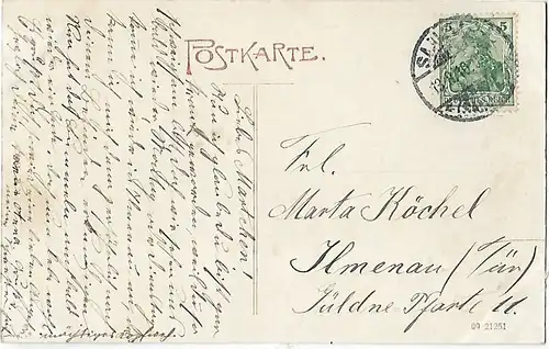 AK Saalfeld a.S. Gartenkuppe Bad Sommerstein. ca. 1910, Postkarte. Ca. 1910
