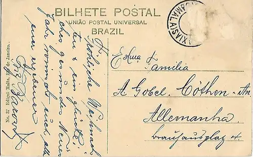 AK Rio. Brasil. ca. 1911, Postkarte. Serien Nr, ca. 1911, gebraucht, gut