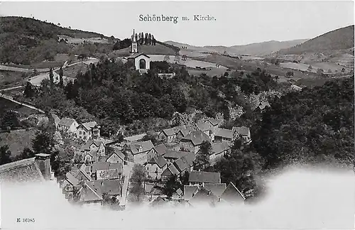 AK Schönberg m. Kirche. ca. 1912, Postkarte. Ca. 1912, Verlag Lautz & Balzar
