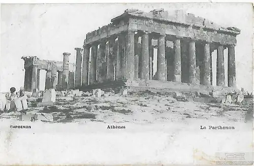 AK Athenes. Le Parthenon. ca. 1908, Postkarte. Ca. 1908, gebraucht, gut