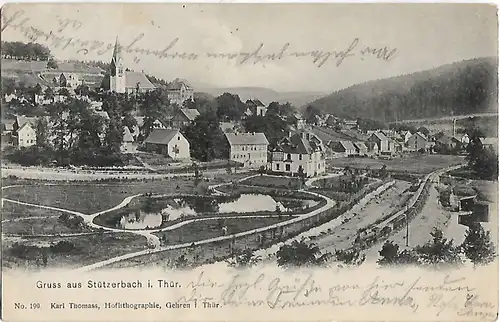 AK Gruss aus Stützerbach i. Th. ca. 1908, Postkarte. Serien Nr, ca. 1908