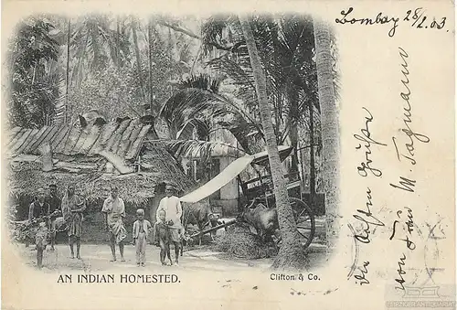 AK An indian homested. ca. 1930, Postkarte. Ca. 1903, Verlag Clifton & Co