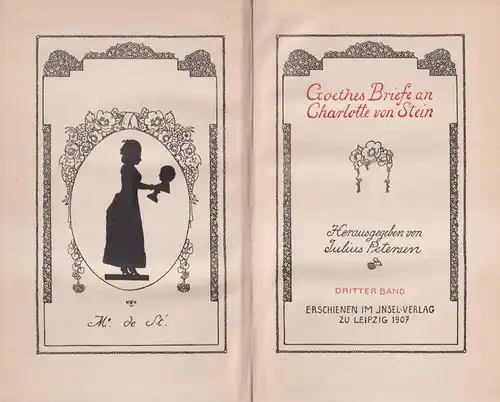 4 Bücher Goethes Briefe an Marianne von Willemer & Charlotte von Stein, Insel